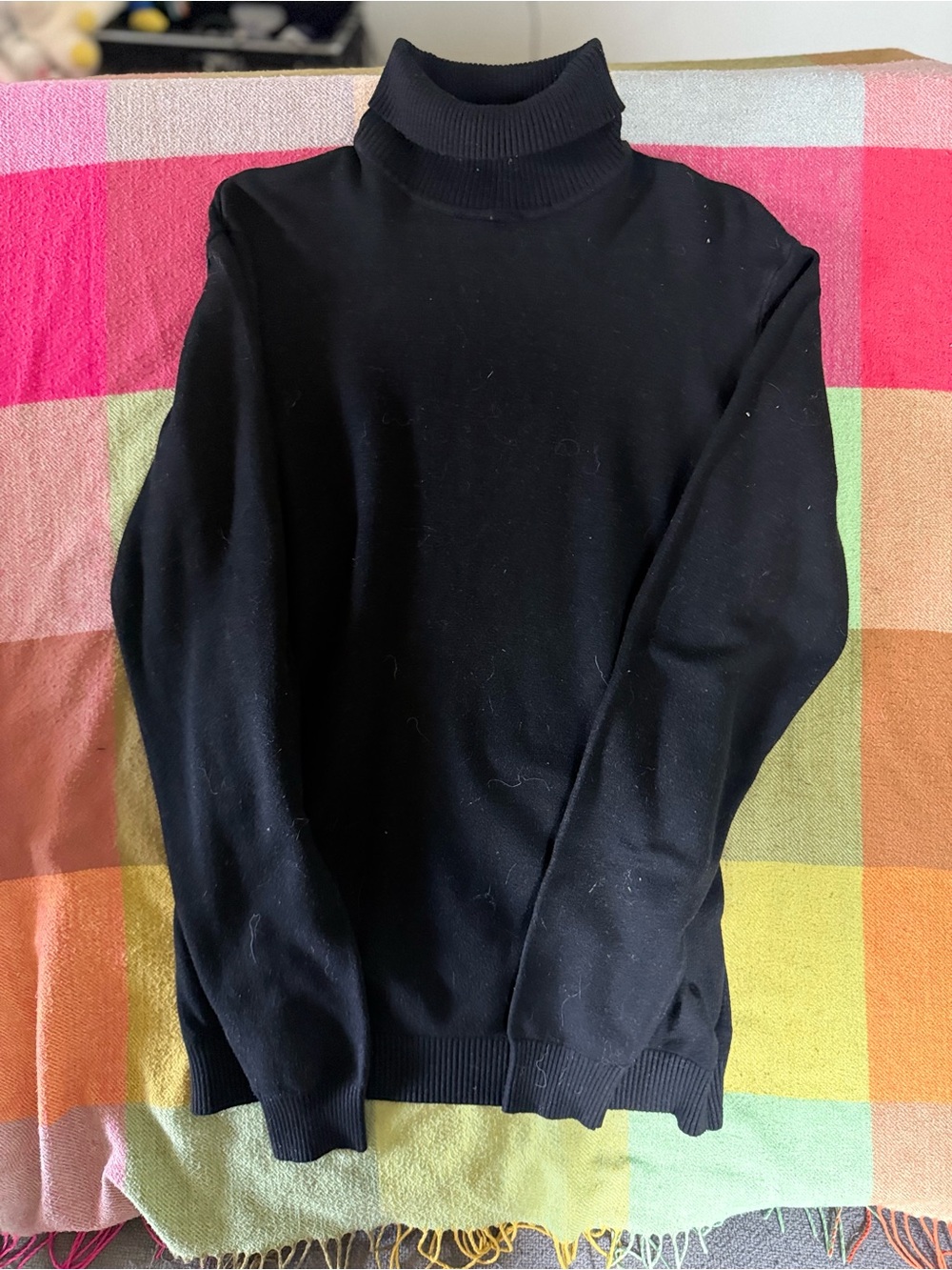 Black Turtleneck Sweater - Women's Classic Knit